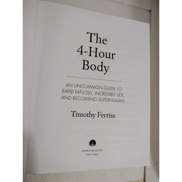Timothy Ferris The 4-Hour Body & Tools Of Titans Timothy Ferris Hardcovers - Picture 11 of 11